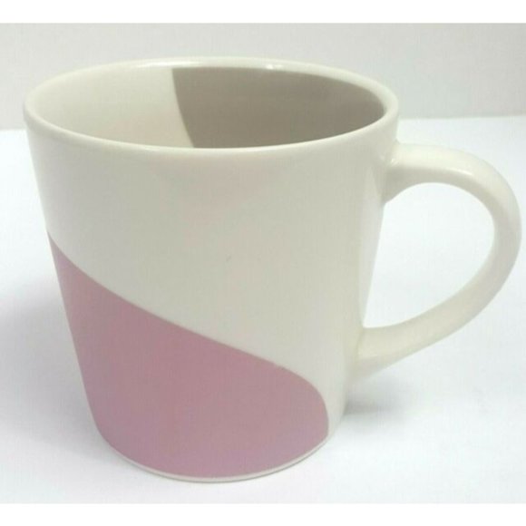 3/$28 Starbucks curve swirl pearl pink white gray 2005 mug cup - Picture 1 of 6